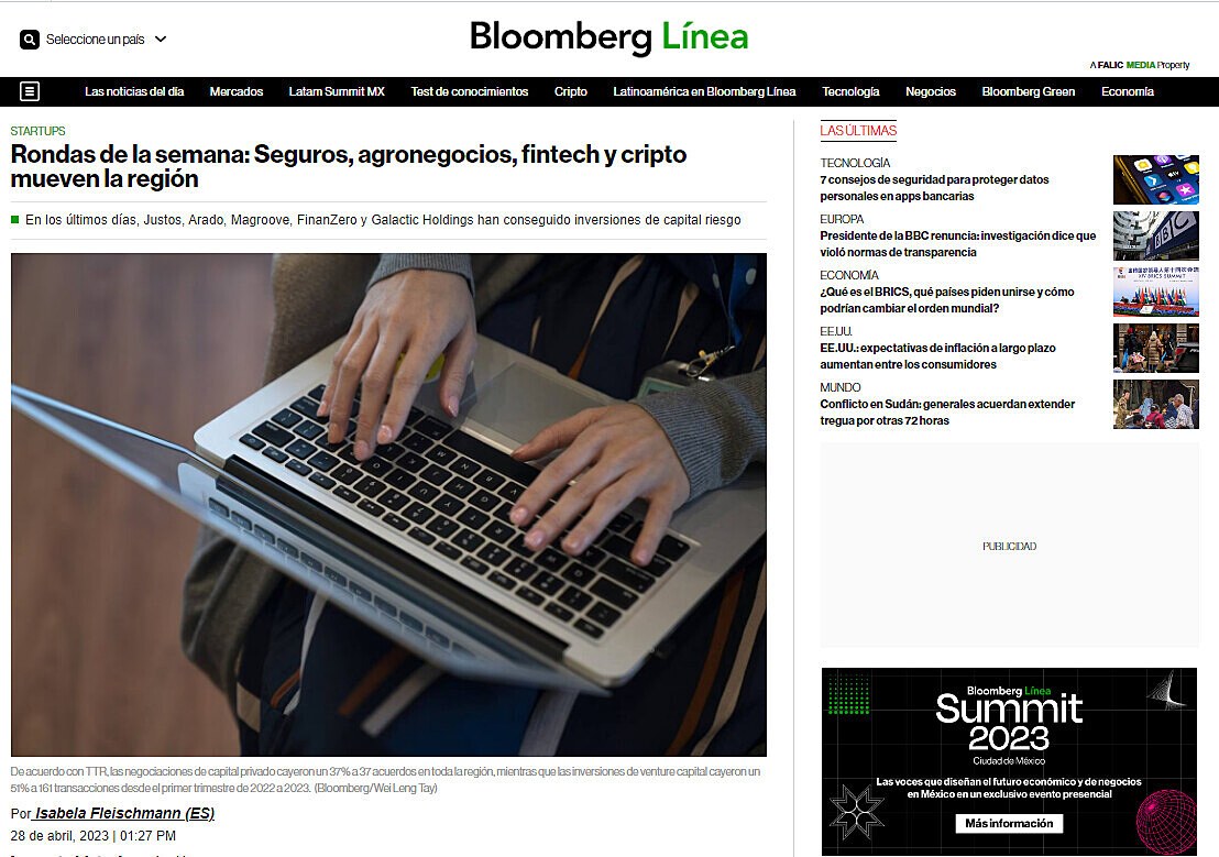 Rondas de la semana: Seguros, agronegocios, fintech y cripto mueven la regin